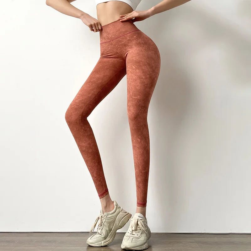 

NORMOV Casual Women Leggings Tie Dye Printed Booty Lifting Ankle Length Leggin Fitness High Waist Push Up Leggings Skinny