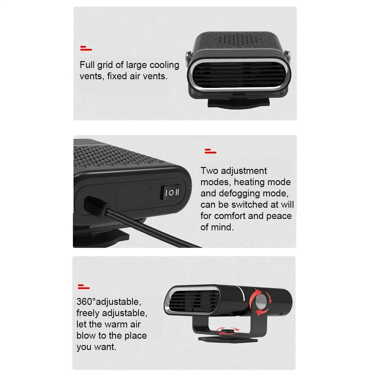 Портативный электрический обогреватель лобового стекла 1000 Вт 12 В/24 В | Автомобили