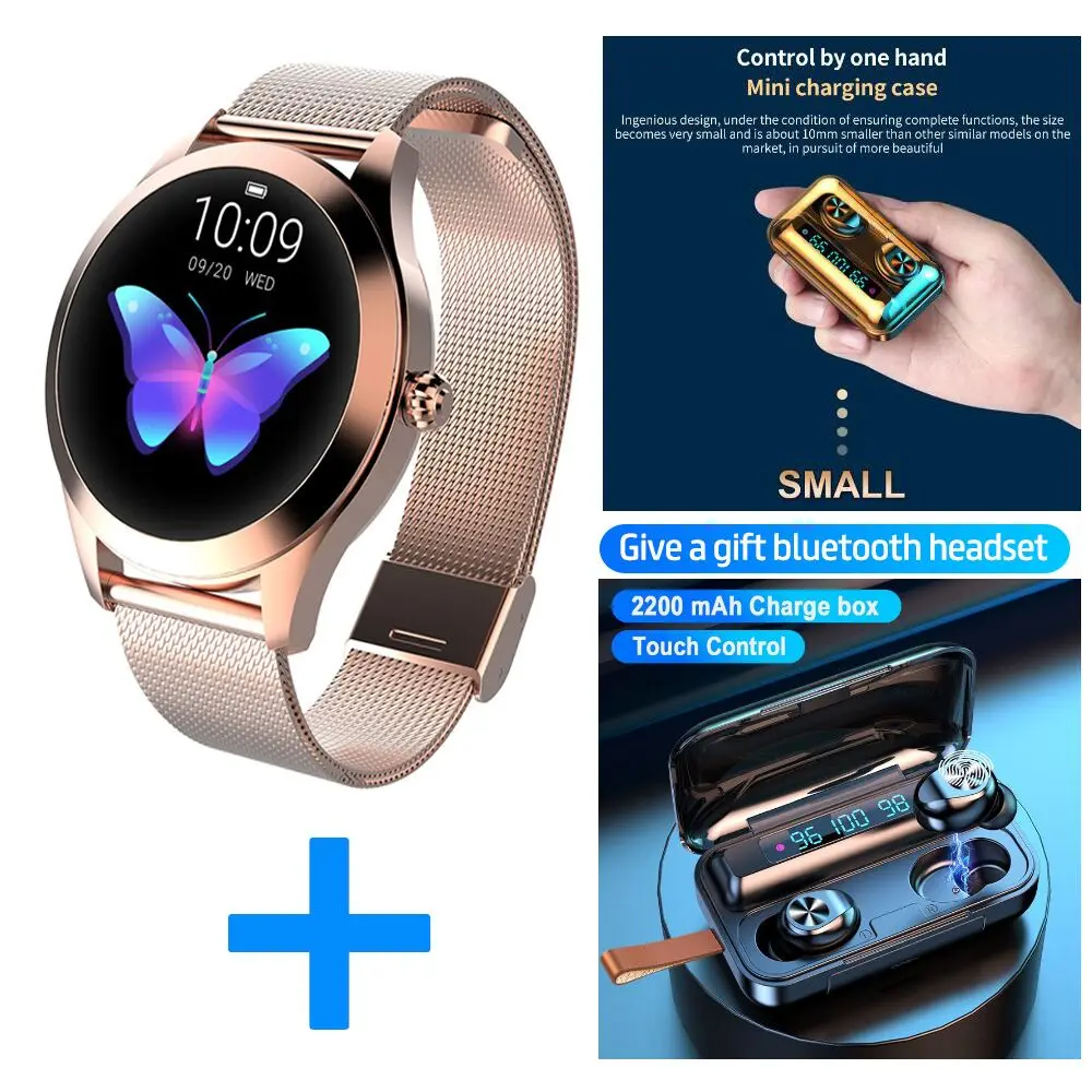 KW10 Смарт часы для женщин милый браслет мониторинг сердечного ритма сна