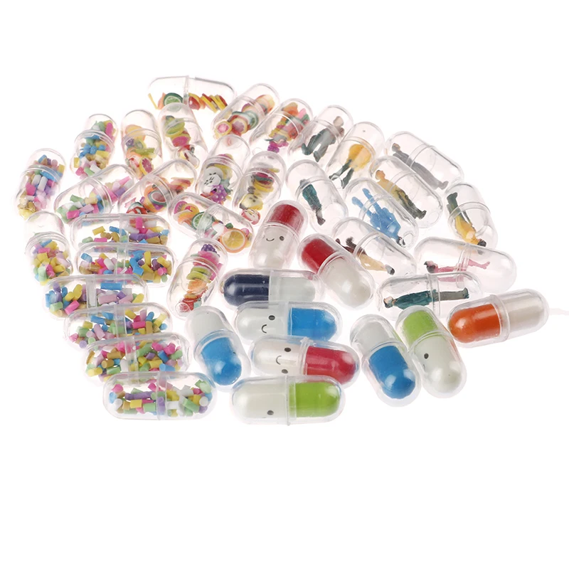 10 шт. слизи мини капсулы цветной человек улыбающееся лицо наполнитель для