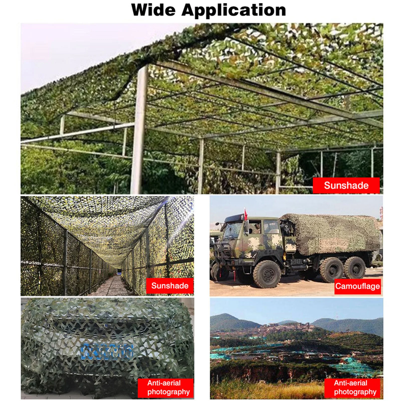 

Camping Camo Net 2X3M 2X5M 3X4M 3X5M 4MX4M Woodland Jungle Camouflage Net Hunting Shooting Fishing Shelter Hide Netting