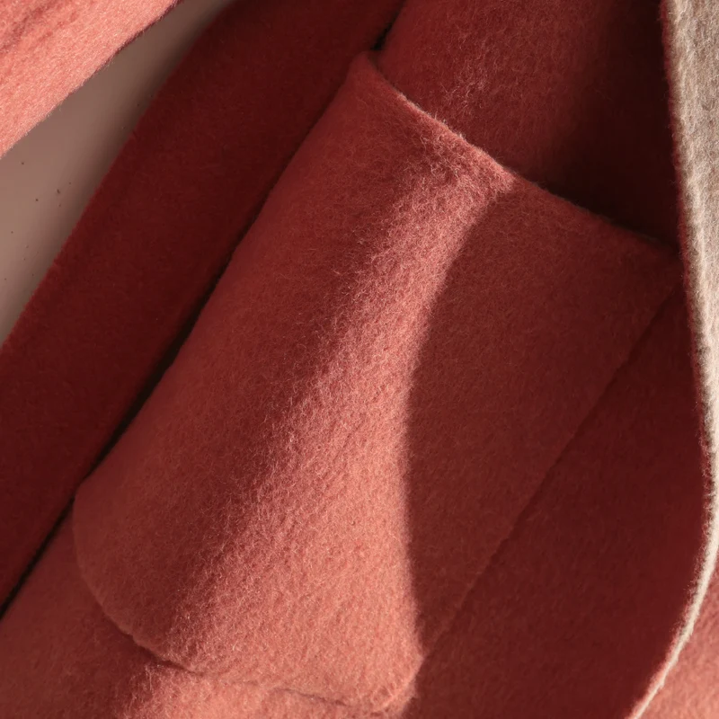 Женское пальто из 100% шерсти на осень и зиму длинные женские куртки Корейская