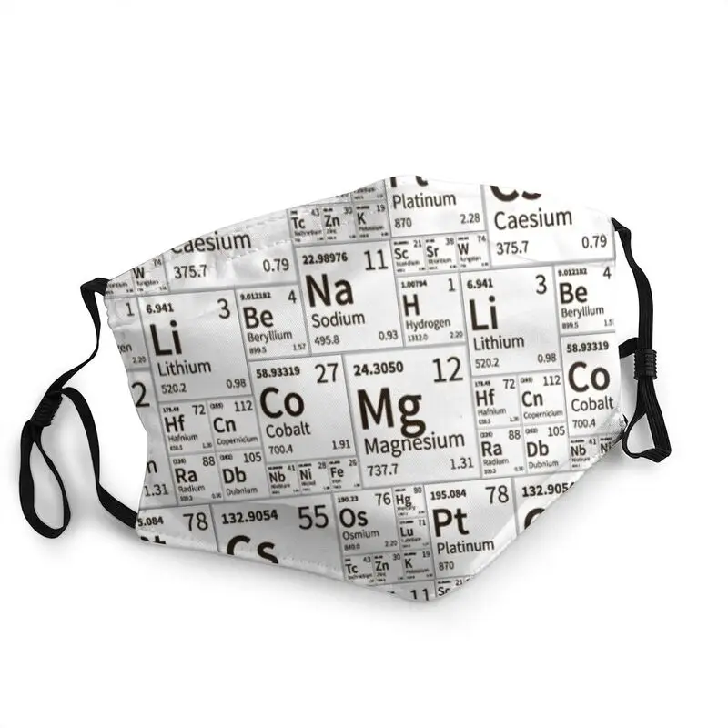 

Маска для рта, многоразовая, периодическая, с различными элементами