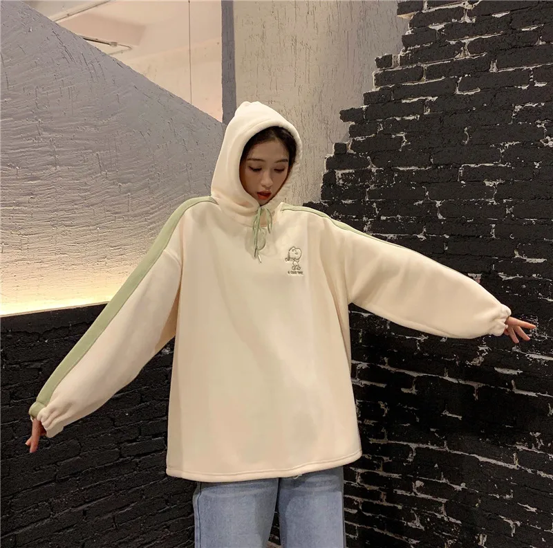 

Fairy Sweater Women's Winter 2019 Korean Loose BF Idle Style Ins Super Popular CEC Long Sleeve Velvet Padded Thickened