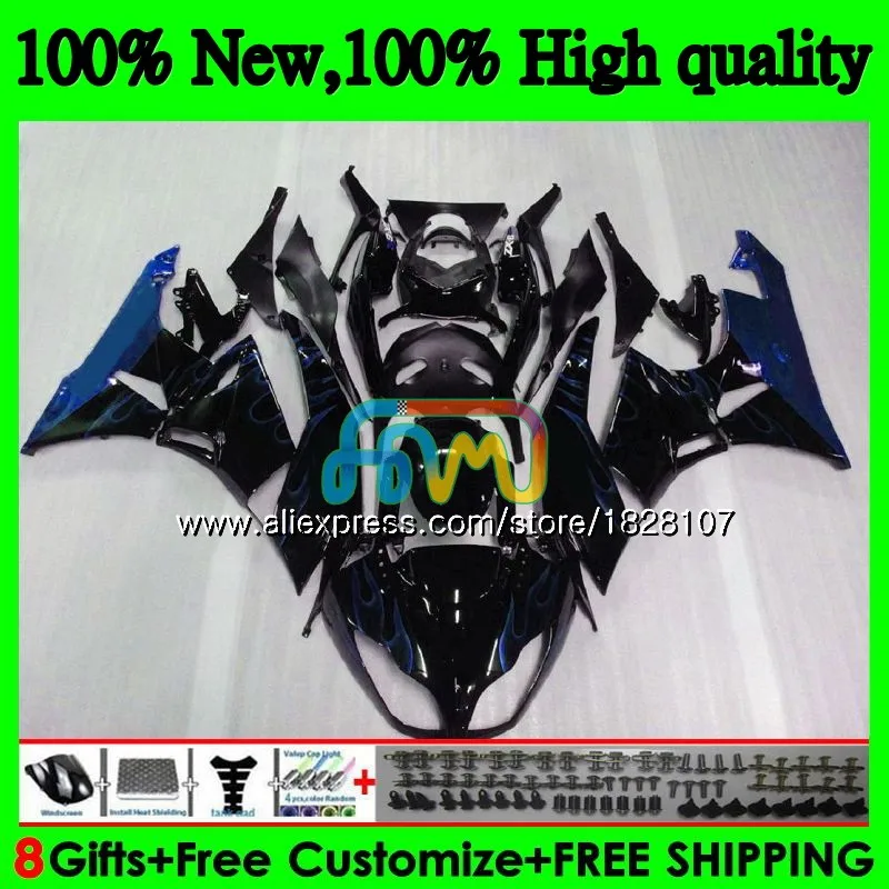 

Body For KAWASAKI ZX636 ZX600 ZX-6R ZX 6R ZX Blue flames 636 600CC 9BS.51 ZX-636 ZX6R 09 10 11 12 2009 2010 2011 2012 Fairing