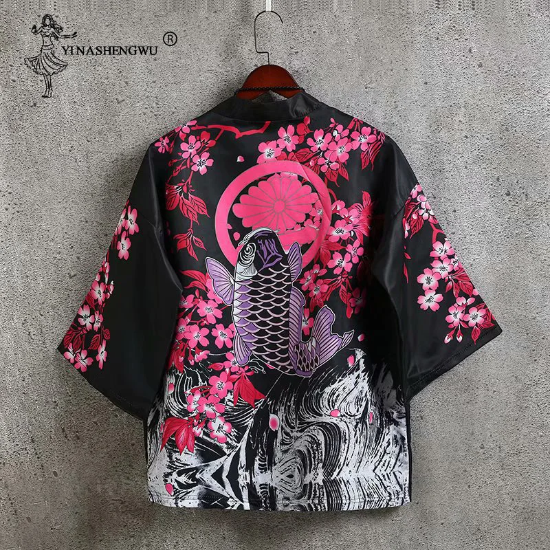 Кимоно кардиган Мужское кимоно Femme Yukata Harajuku японское кимоно летнее журавль кимоно с рисунком тонкая рубашка Азия Кимоно костюмы косплей