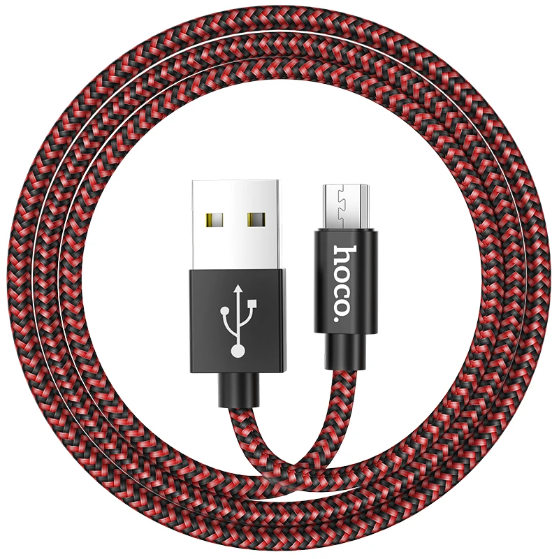 Кабель Hoco Micro USB в нейлоновой оплетке 2 м/1 м А кабель для быстрой зарядки и передачи