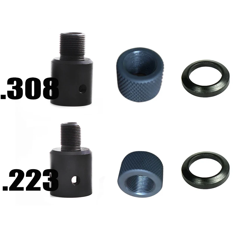 

TOtrait Aluminum Ruger 1022 10/22 Muzzle Brake Adapter 1 / 2x28 and 5 / 8x24 .750 Gun Tube End Thread Case. 223 .308