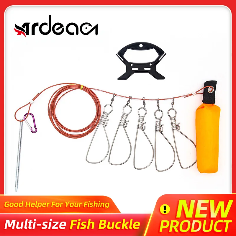 

ARDEA 5m/10m Live Fish Lock Buckle Stainless Steel With Float Large Fish Controller Steel Rope Accessories Fishing Tackle