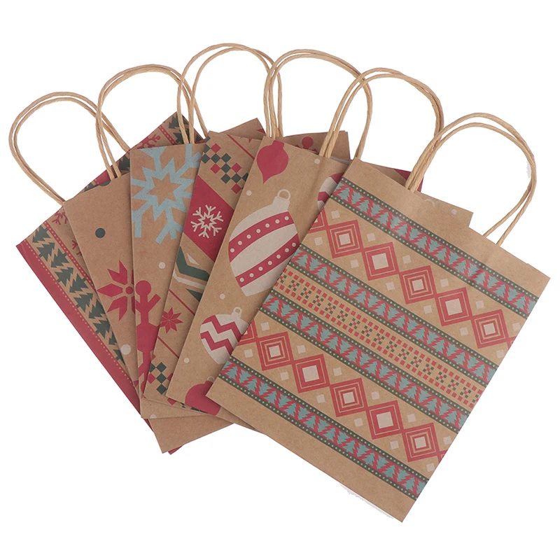 1 шт. мешки Санта Клауса крафт бумажный мешок рождественский подарок сумка сумки