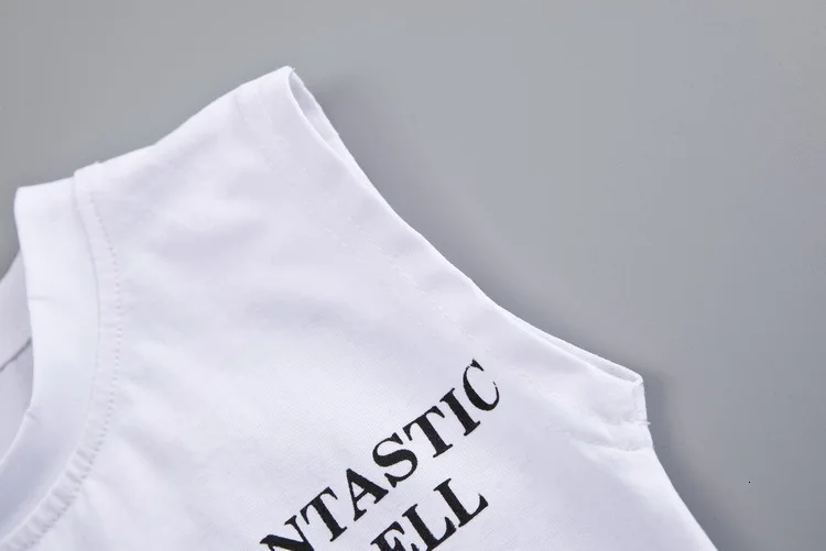 Toddler Boy Clothes Children's Summer New Cartoon Pullover Vest Shorts Two-piece Boy's Children's Sleeveless Vest Suit