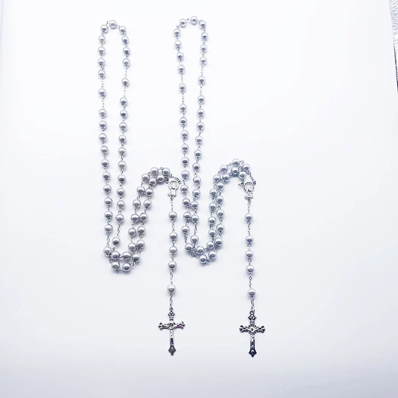 God religion жемчужные ювелирные изделия из бисера ожерелье Крест Иисуса Девы Марии