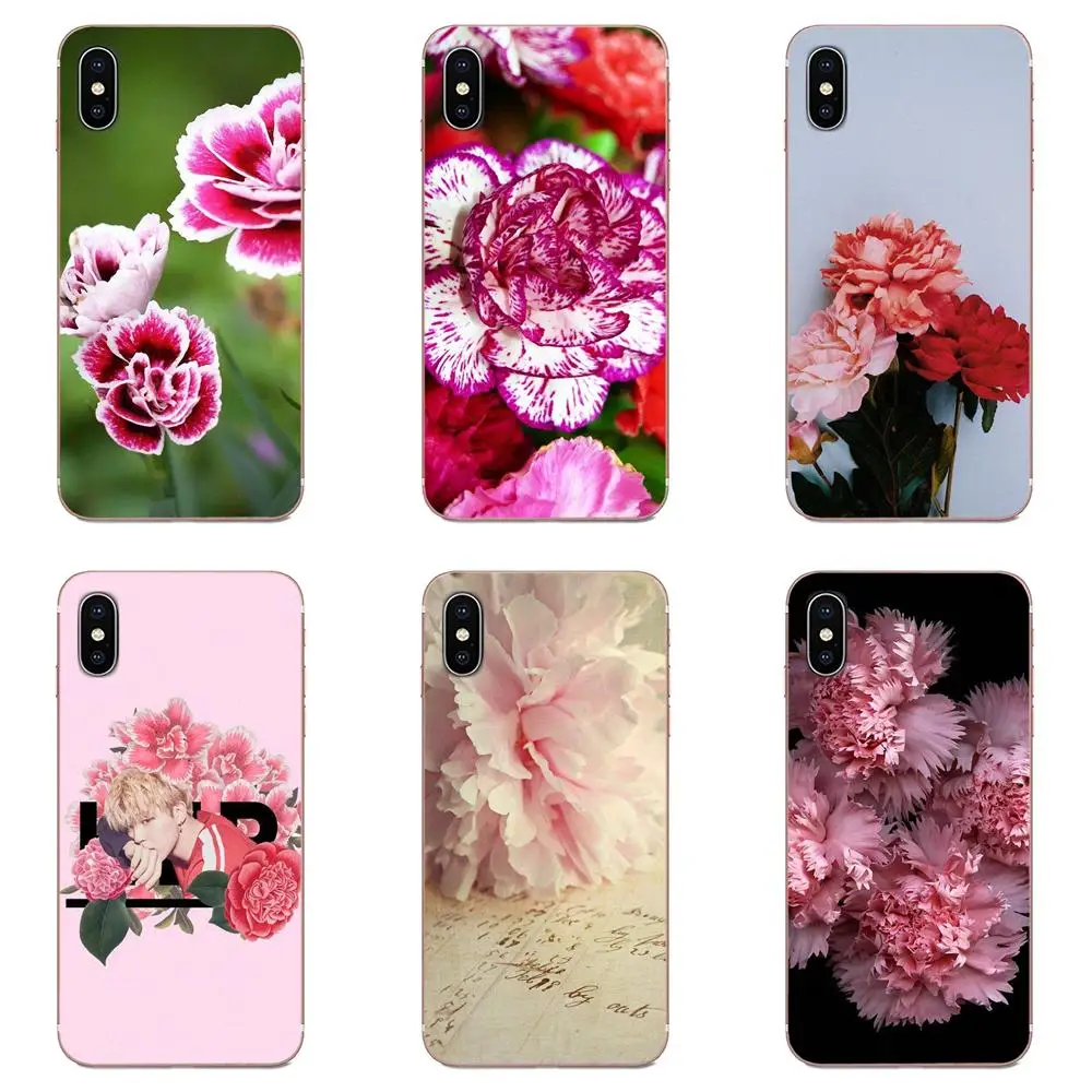 Красивые розовые гвоздики с цветами для Xiaomi CC9 CC9E Mi 3 4 4i 5 5S 6 6X 8 9 SE Play Plus Pro Lite A1 Mix 2 Note