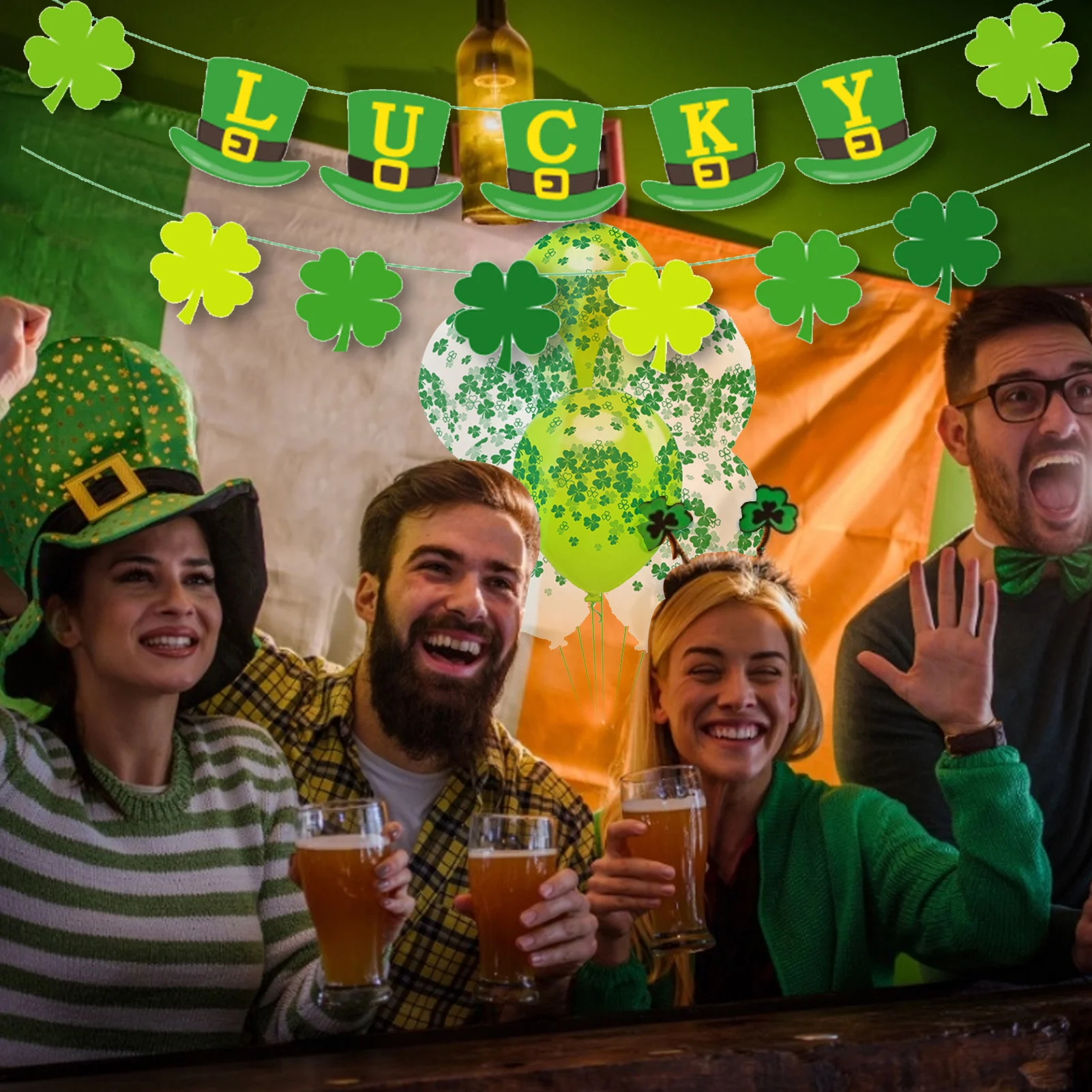 День Святого Патрика праздничные украшения: воздушные шары поставки ирландская