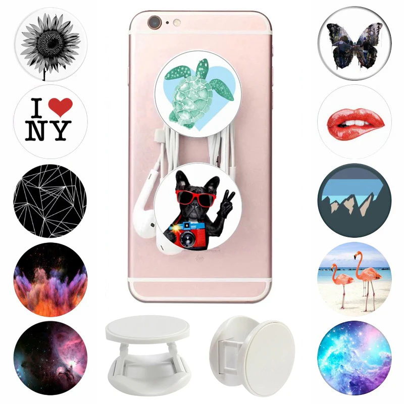 

Hot Starry Nimble Mobile Phone Holder попсокет Gasbag Bracket Marble Nimble Pocket Socket Expanding Finger Ring Stand
