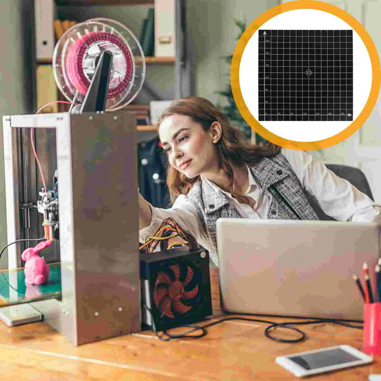 

1 Pc Printer Heat Bed Sticker Printer Platform Build Sheet 3D Printer Accessory