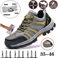 holfredterse winter men work safety boots steel toe shoes lightweight indestructible anti smash anti puncture work safety 44