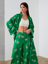 Conjunto de pijama con estampado animal para mujer...