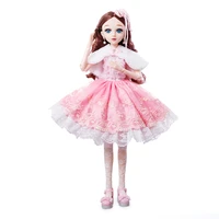 new 60cm bjd dolls 3d eyes wedding dress clothes jointed girl doll body with shoes accessories dolls toys for girls gift