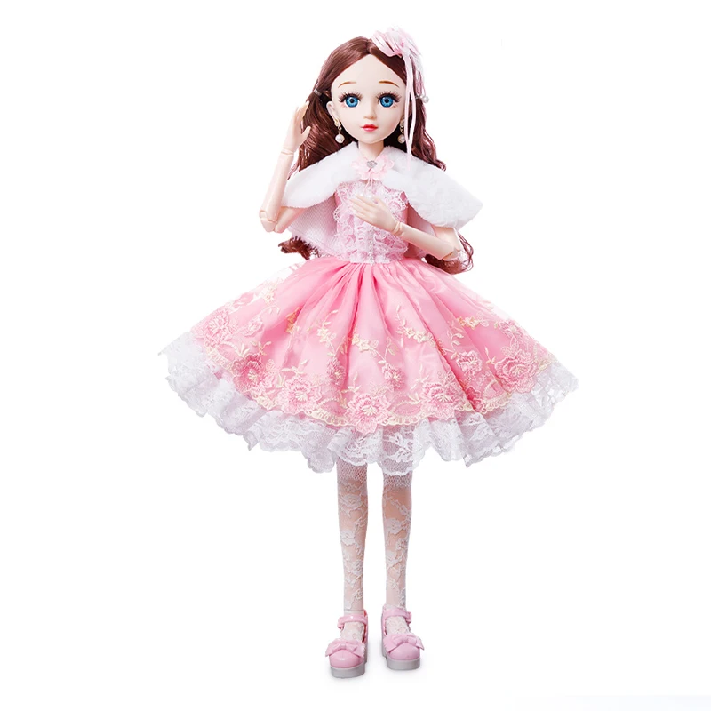 Новинка 60 см BJD куклы 3D глаза свадебное платье одежда шарнирная девушка Кукла