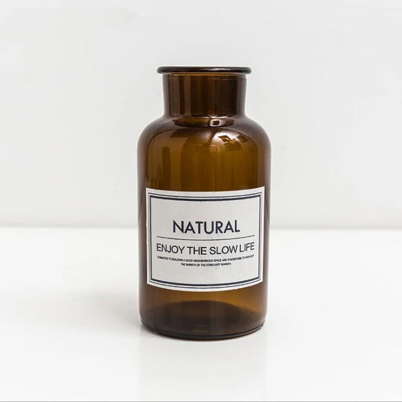 Скандинавские Инс креативные прозрачные коричневые травяные бутылки