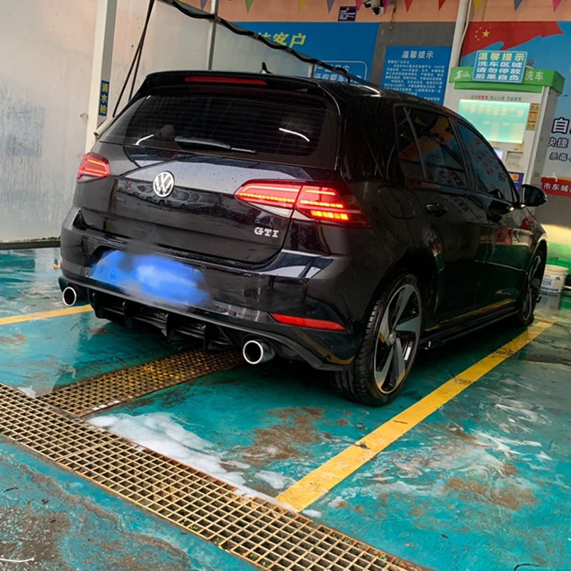 Рассеиватель задней губы Накладка для Volkswagen VW Golf VII MK6 GTI плавники Акула Стиль бампер из АБС-пластика протектор автомобиля Стайлинг(MK6 GTI только