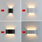 Осветительные приборы, декоративные комнатные светодиодные настенные бра, уличные водонепроницаемые алюминиевые настенные светильники, светящиеся вверх и вниз для современного домашнего пространства