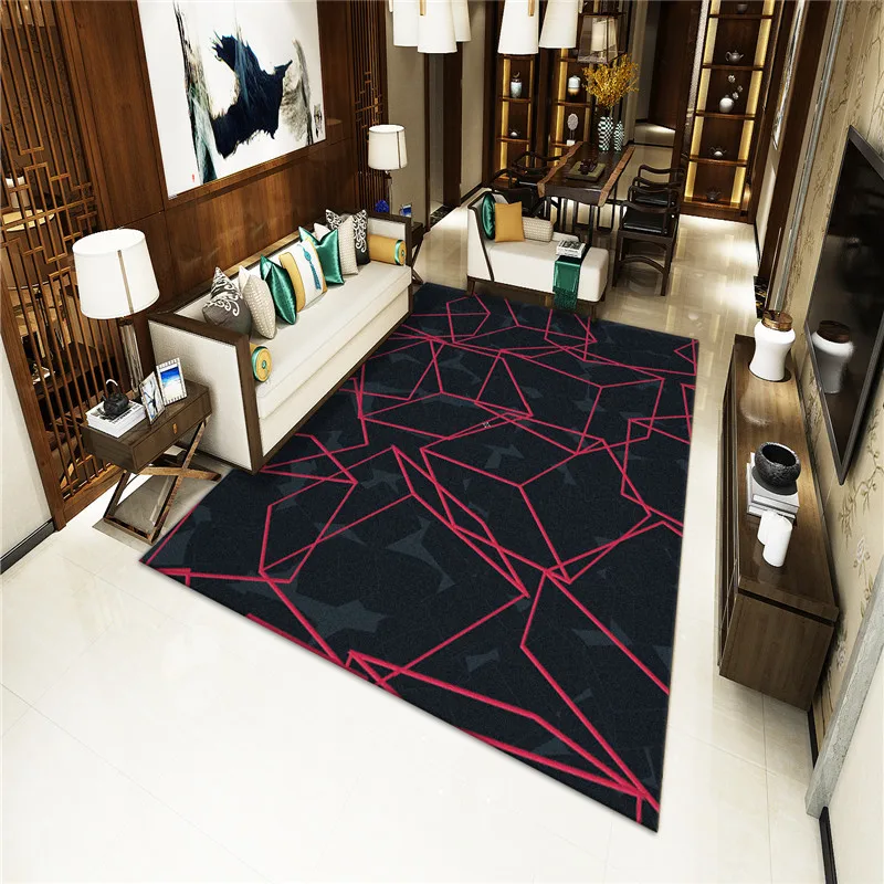 

Nordic Rugs Family Carpets for Home Living Room Tea Table Mat Blanket Modern Geometric Bedside Mat Bedroom Decorative
