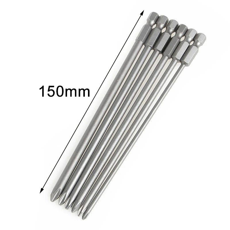 

Magnetic Cross Head 1/4 Hex Shank S2 Alloy Steel Extra Long Screwdriver Bits Set