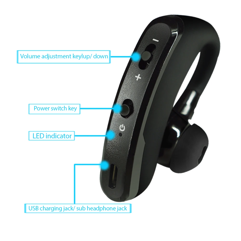 V9 Business Wireless Bluetooth-Compatible With Headphone Noise Cancelling Voice Control For iphone 11 12 Por iPad Mobile Phone |