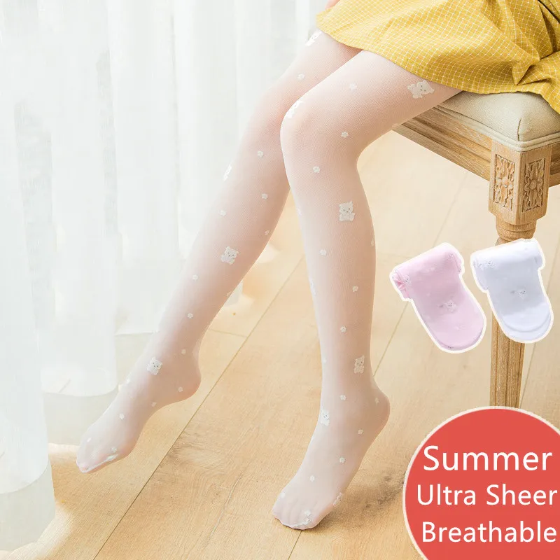 Летние тонкие детские колготки для девочек Балетки танцев маленьких Тонкие