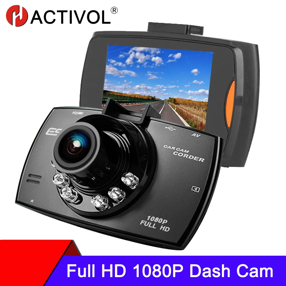 2 4 дюймовая Автомобильная камера HD 1080P видеорегистратор портативная фотокамера с