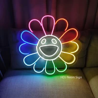 sunflower logo custom led neon sign light suitable for bar store wedding party home bedroom decoration luminescent signboard