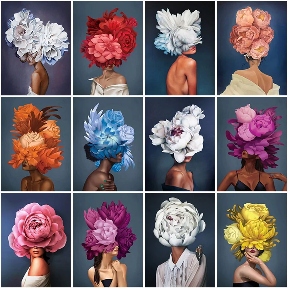 

5D алмазная живопись цветок девушка вышивка крестиком рукоделие мозаика вышивка полностью квадратные стразы украшение домашнее настенное ...