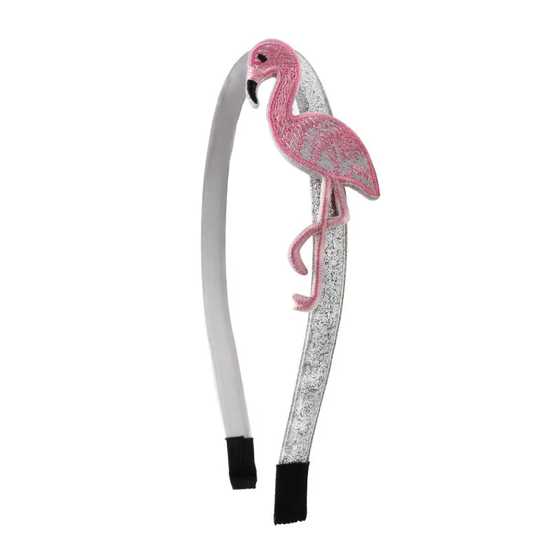 Ободок для волос с вышивкой фламинго 1 шт.|Аксессуары девочек| |