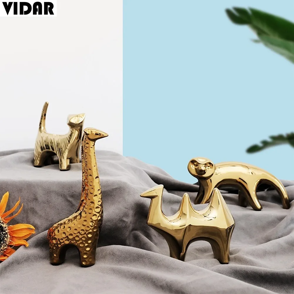 VIDAR скандинавский домашний интерьер золотые милые маленькие животные