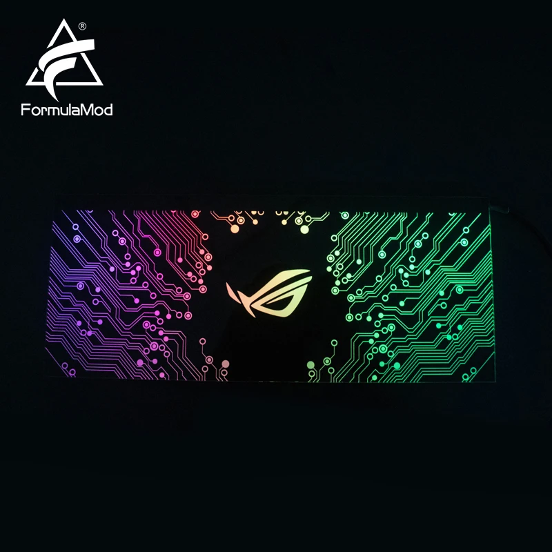 Rog-2 FormulaMod Fm-DB, декоративная задняя панель Gpu, с 5v 3 Pin Светодиодный акриловый задний план, может синхронизироваться с материнской платой - Цвет лезвия: Rog-2