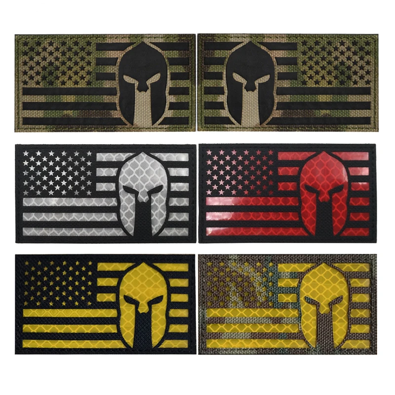 Светящийся нейлоновый шлем с американским флагом спартанским шлемом Военная