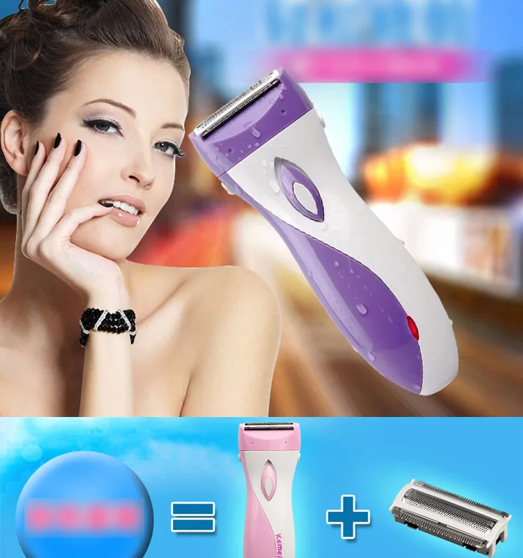

2 In 1 Electric Trimmer Makeup Painless Mini Women Portable Body Hair Remover