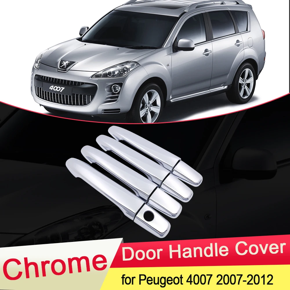 Для Peugeot 4007 2007 2008 2009 2010 2011 2012 Роскошная хромированная Дверная ручка Крышка внешняя