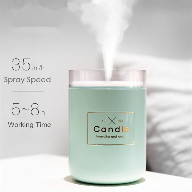 Настольные лампы в форме свечи светильник увлажнитель Романтический теплый