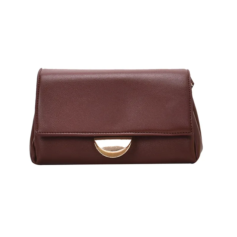 

2020 New Women's Bag Fashion Wild Shoulder Bag Pure Black Flip Texture Crossbody Bag Women Small Square Bag B915