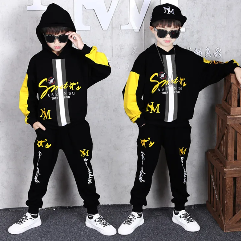 Комплект осенней одежды для мальчиков 2 шт. детские весенние костюмы свитшот с