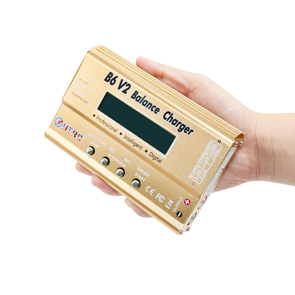 HTRC Imax B6 V2 80 Вт профессиональное Цифровое зарядное устройство для LiHV LiPo LiIon LiFe NiCd NiMH