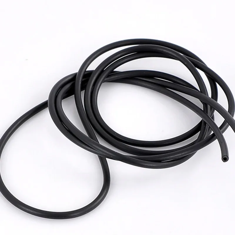 DoreenBeads Rubber Jewelry Hollow Pipe Tube Cord Black Color Handmade Necklace Bracelet DIY Making Findings 2.5mm 10M |