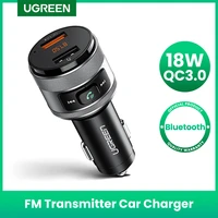 ugreen usb car charger fm transmitter quick 3 0 charge fast charger for xiaomi samsung iphone huawei qc3 0 charger car charging