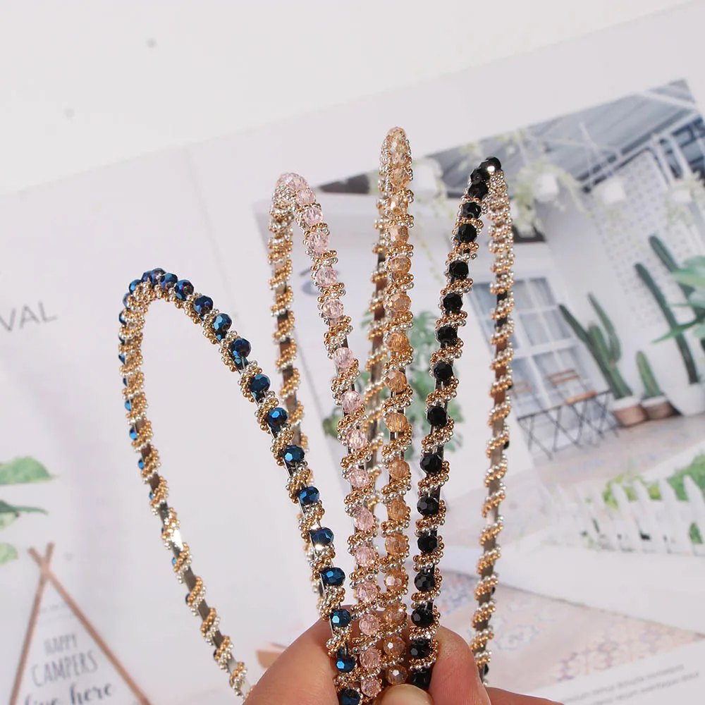 Хрустальные стразы повязка на голову с блестящим жемчугом свадебная тиара