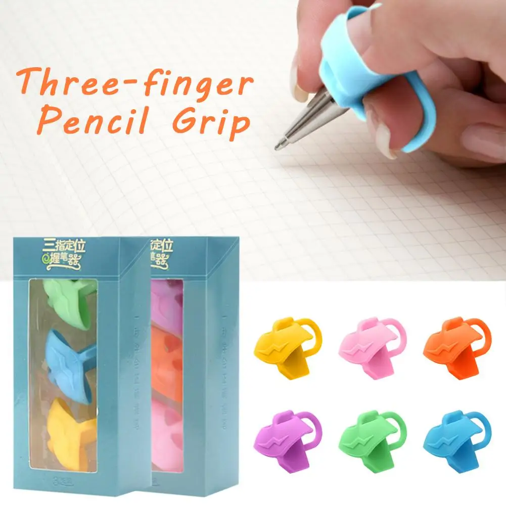 3 шт. ручка карандаш держатель для карандашей силиконовая коррекция осанки палец