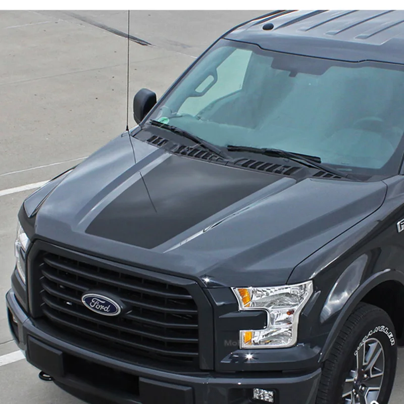Матовый черный капот двигателя виниловая наклейка, стикер для Ford F150 F-150