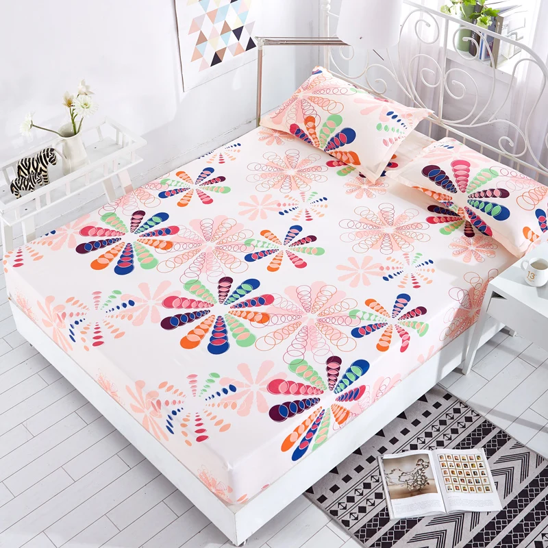 Модная натяжная простыня в темно красную клетку с принтом четырьмя углами и